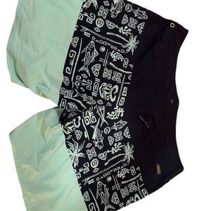 Quiksilver watermen Men's Boardshorts 38 Fish Tree Print Surfing Swim‎ Trunks